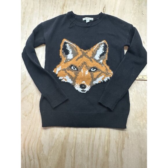 Love By Design FOX Sweater Sz Small Cozy Pullover Long Sleeve Unique Animal Crew - Picture 1 of 4